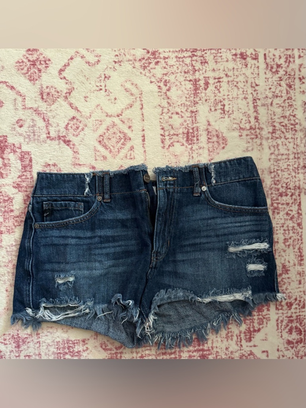 Kancan dark blue denim jean shorts